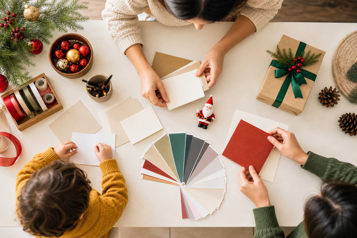 Holiday brief with recipient, tone, Santa setting, and reference media