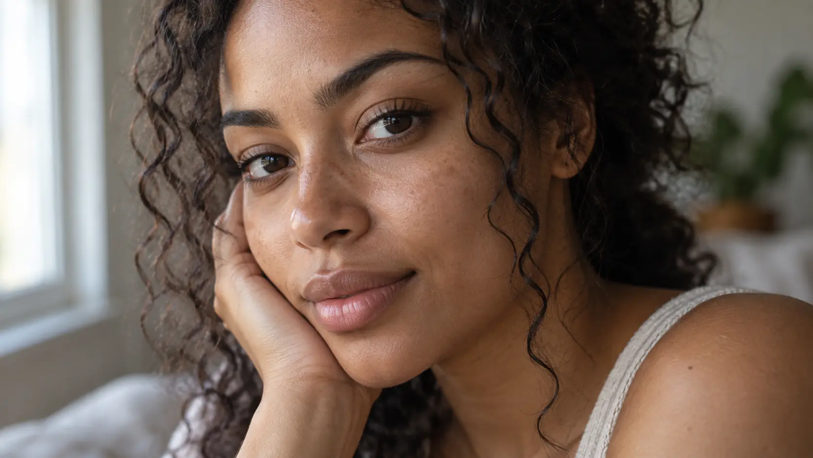 Portrait with balanced skin tone after a selfie editor workflow