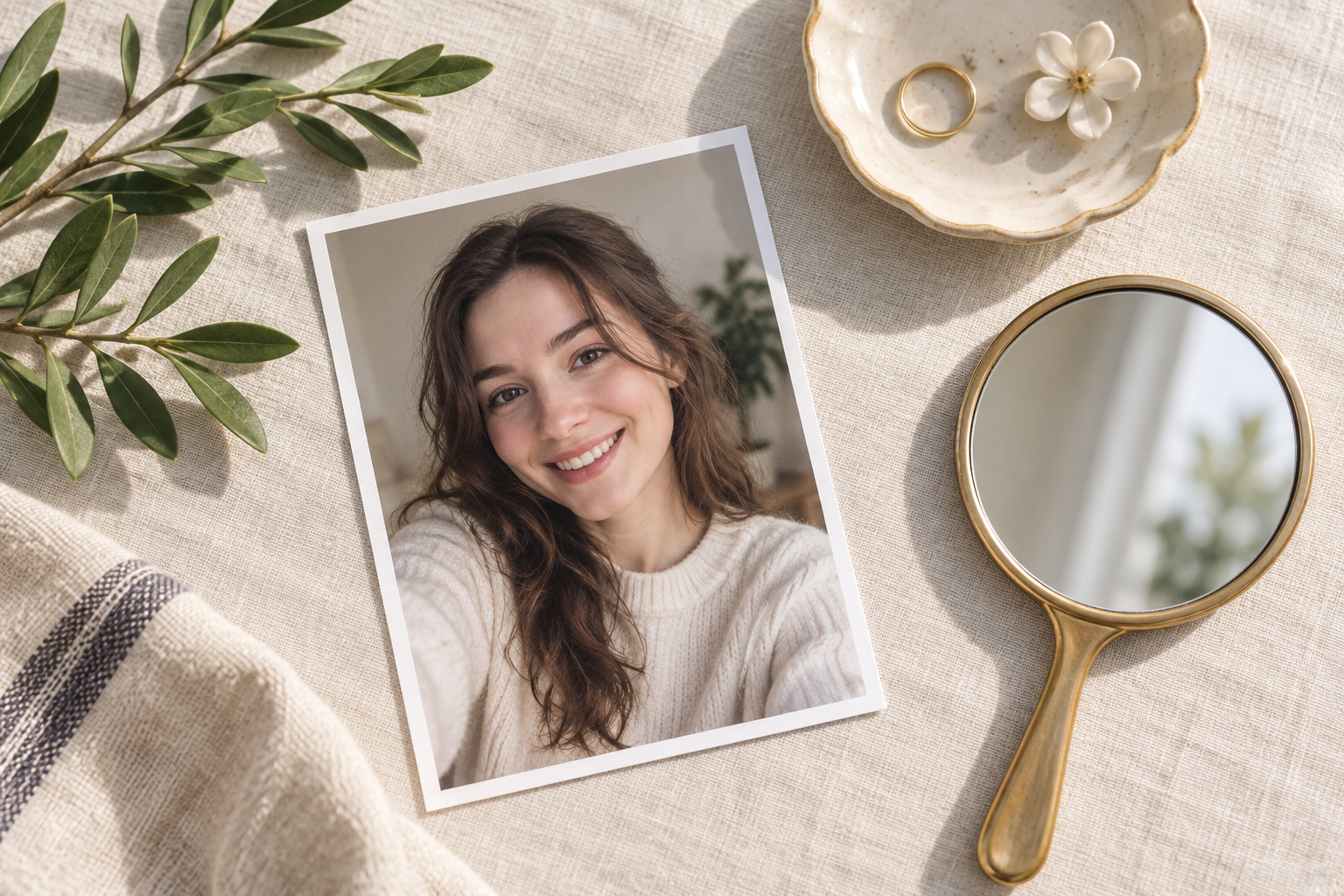 Clean selfie print prepared for a selfie editor workflow