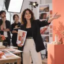 Brand studio shaping a campaign sequence with scenes and sound direction