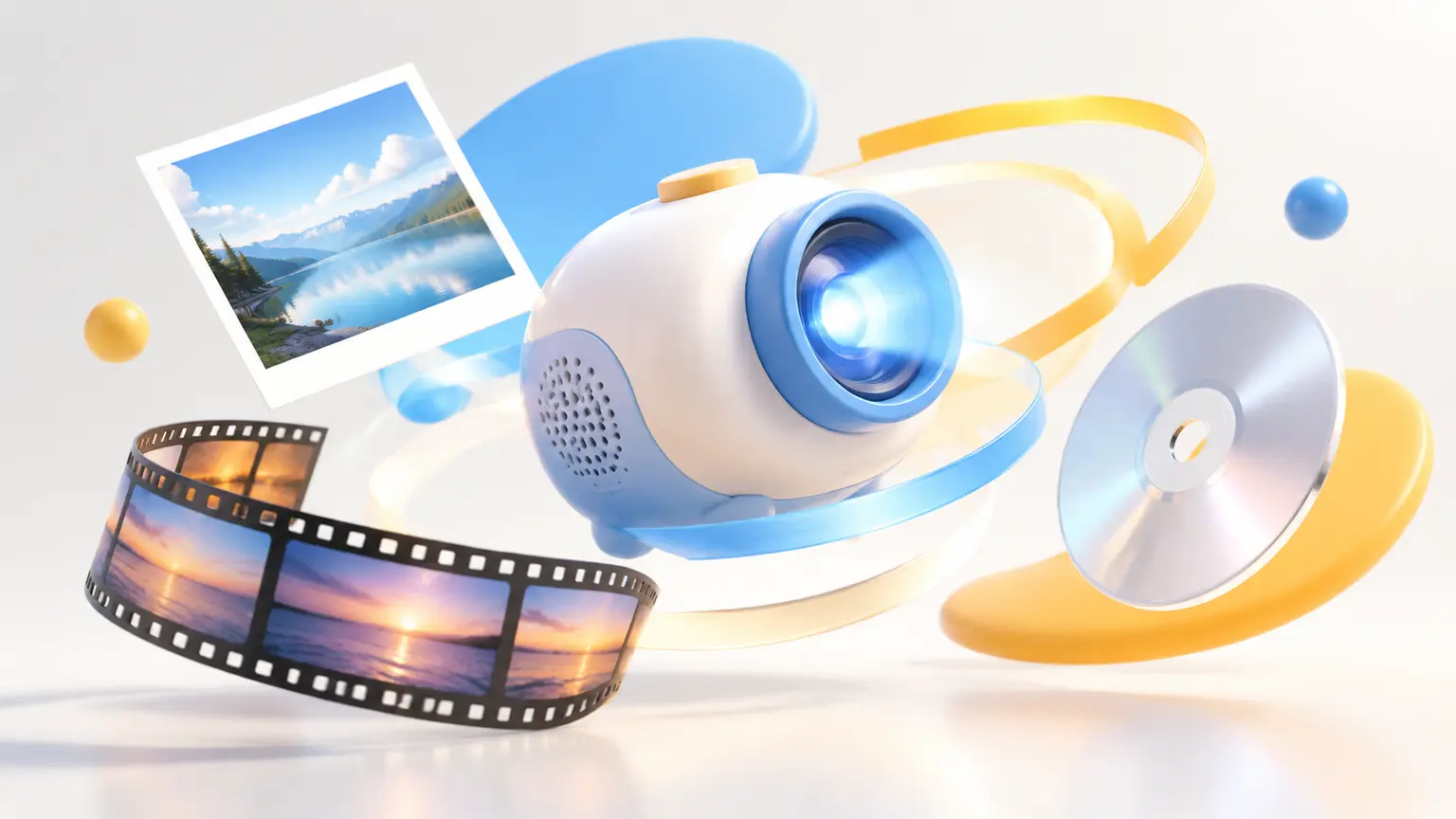 VideoAI workspace combining a prompt, photo, video, audio, and preset visual style