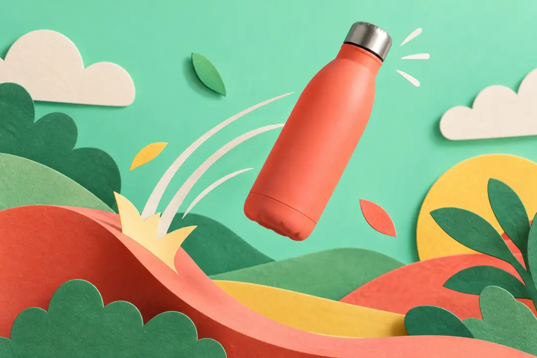 Playful social media product animation with tactile motion elements