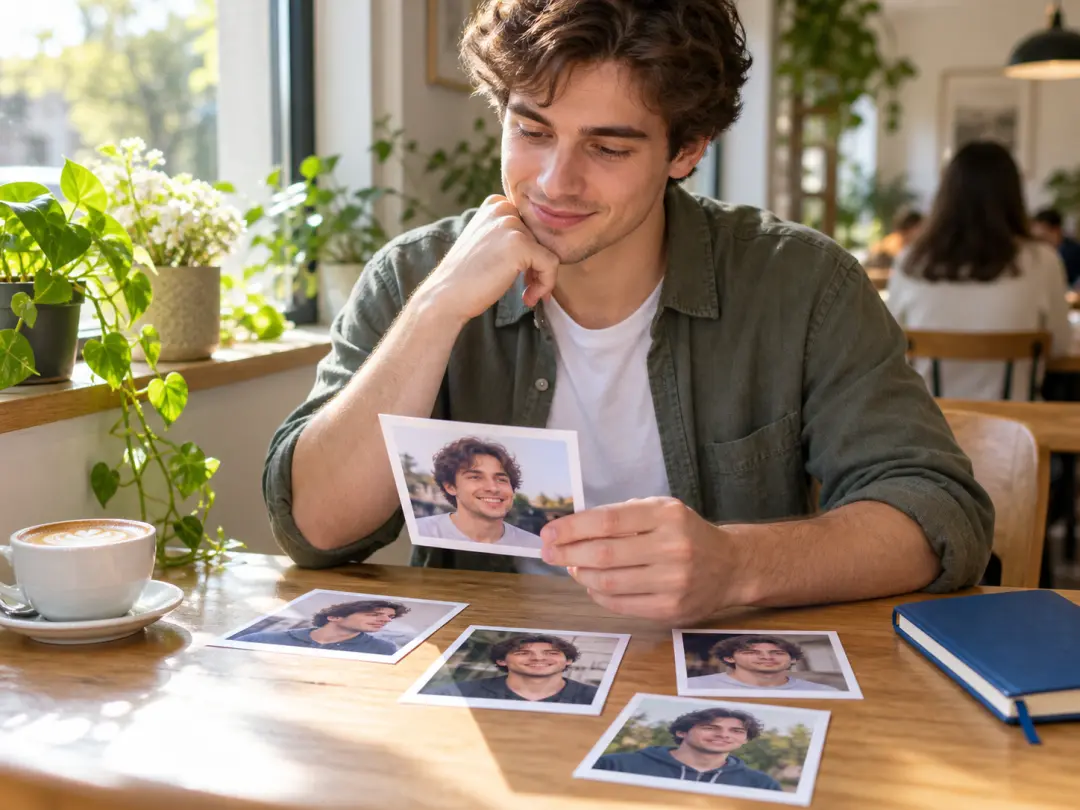 Creator choosing a square generated face for a new online profile