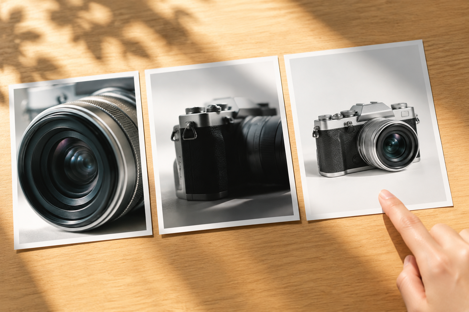 Three teaser moments progressing toward a product reveal