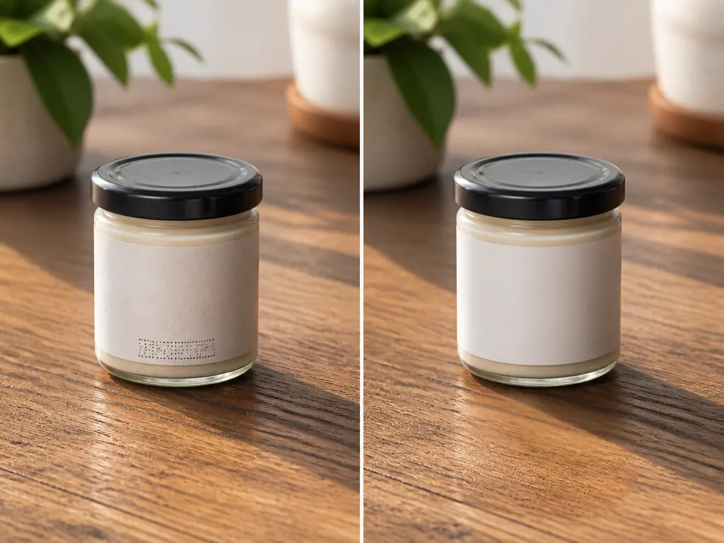 Product photo after using a text remover to clear a date and label while preserving the background
