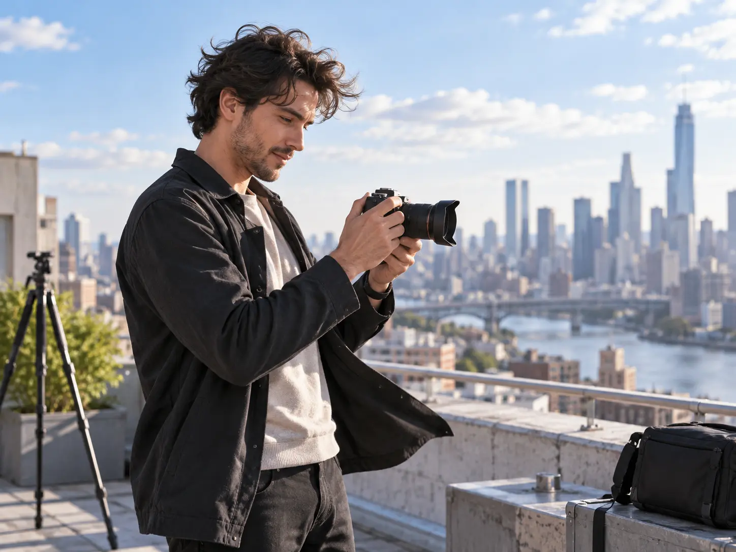 Video organizer comparing soft footage with a clearer processed video result