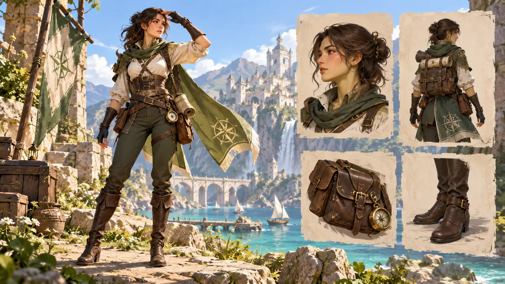 Original game character guided by visual references