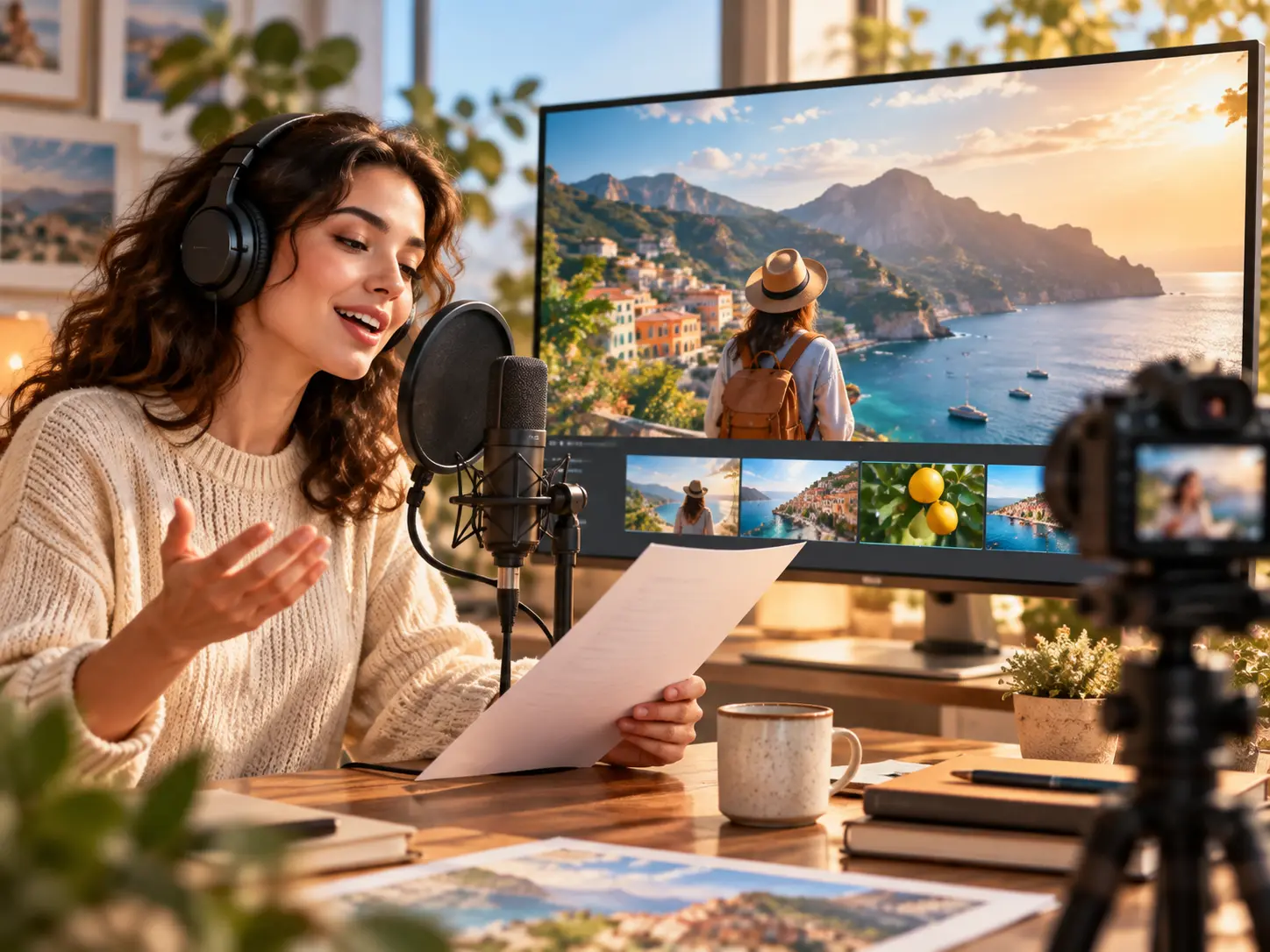 Voice over reference placed beside image and video inputs in VideoAI