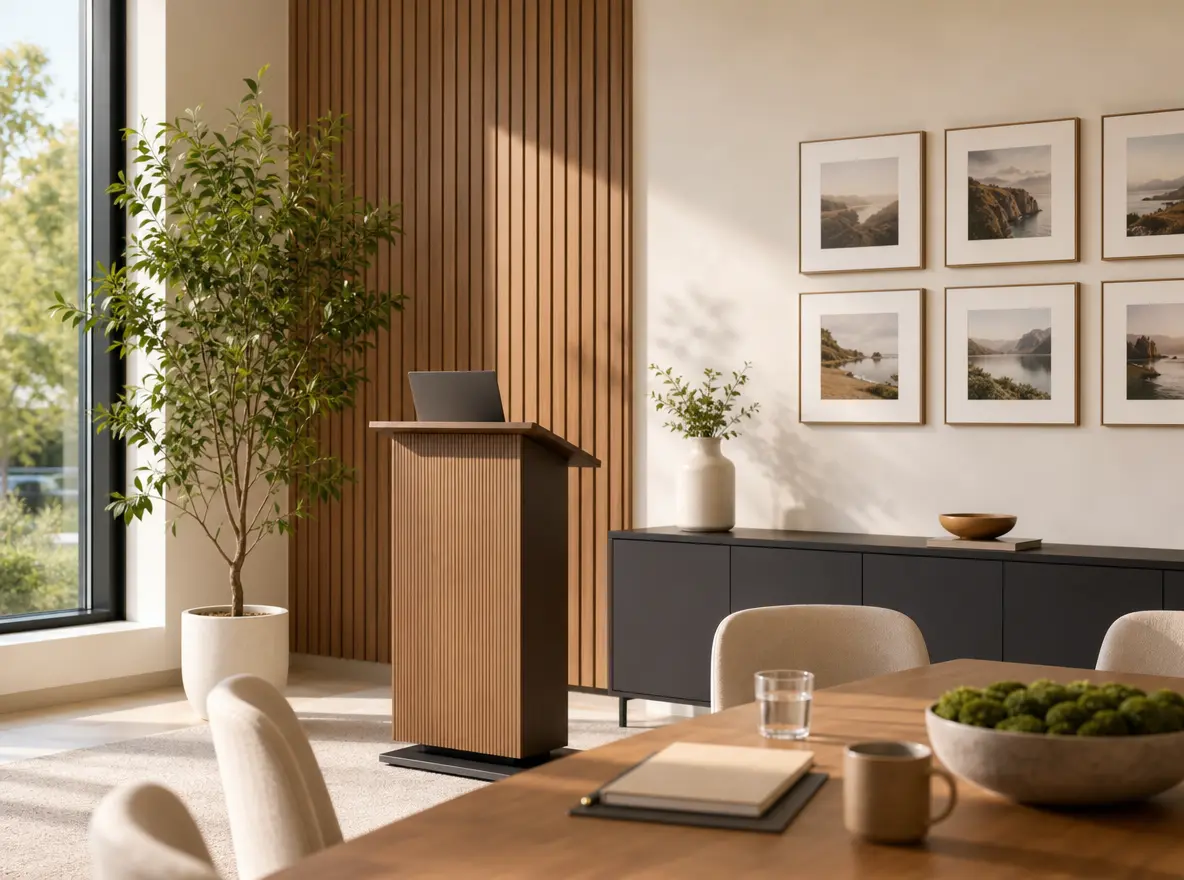 Scene references showing people, a workplace setting, and an opening frame