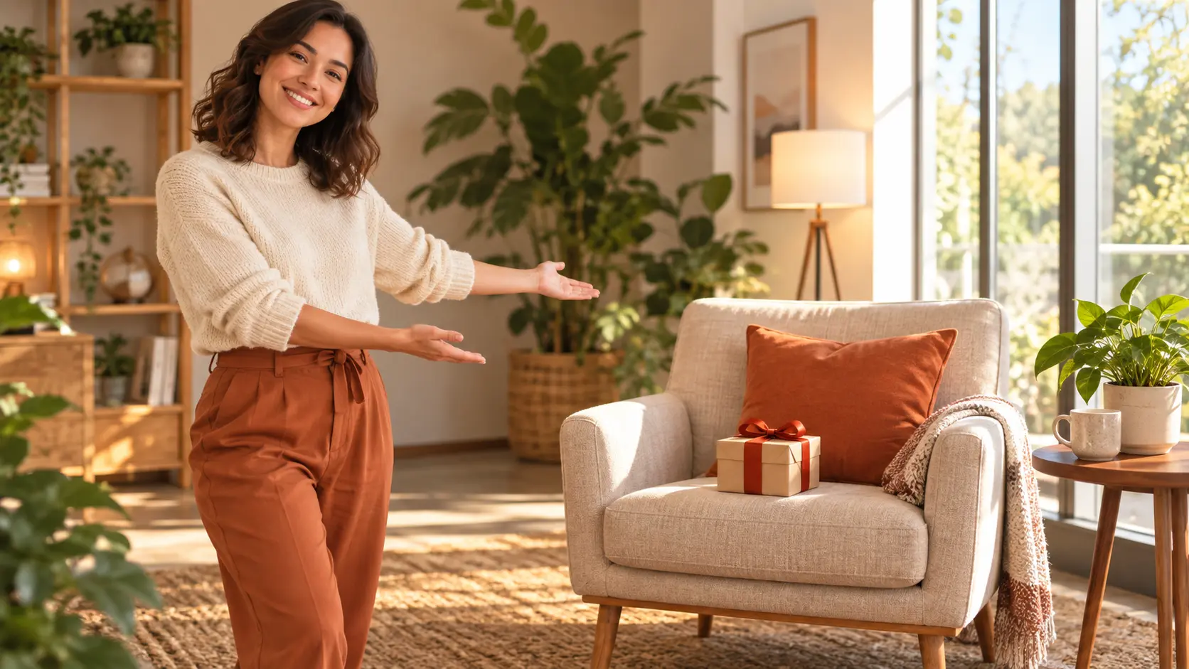 Personal welcome video scene addressed to one new hire