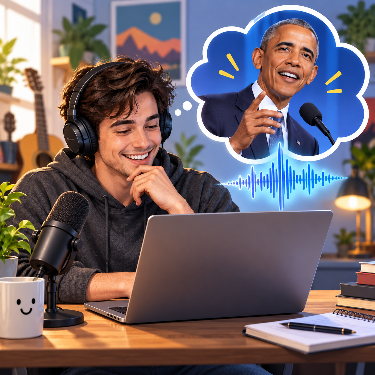 Barack Obama AI voice for a satirical speech remix