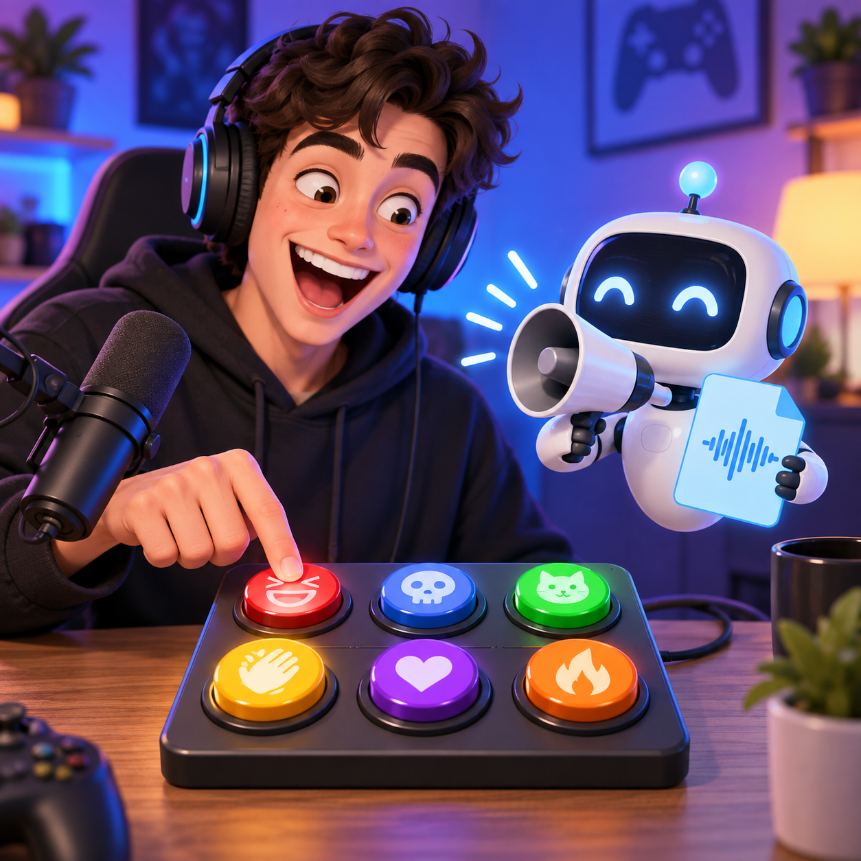 Boing AI voice for soundboard reaction clips