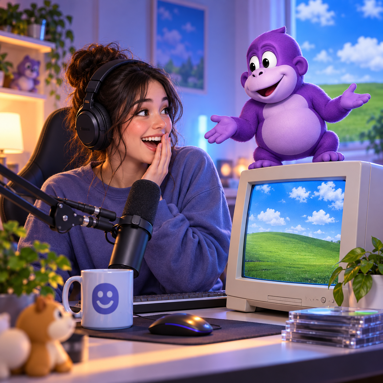 BonziBuddy AI voice reacting to a spoof install screen