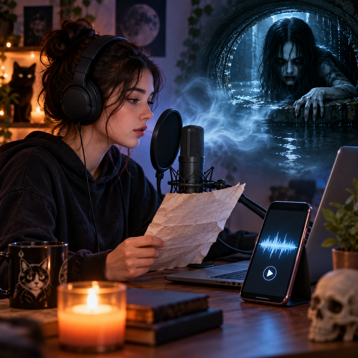 Carmen Winstead AI voice for chain letter horror edits