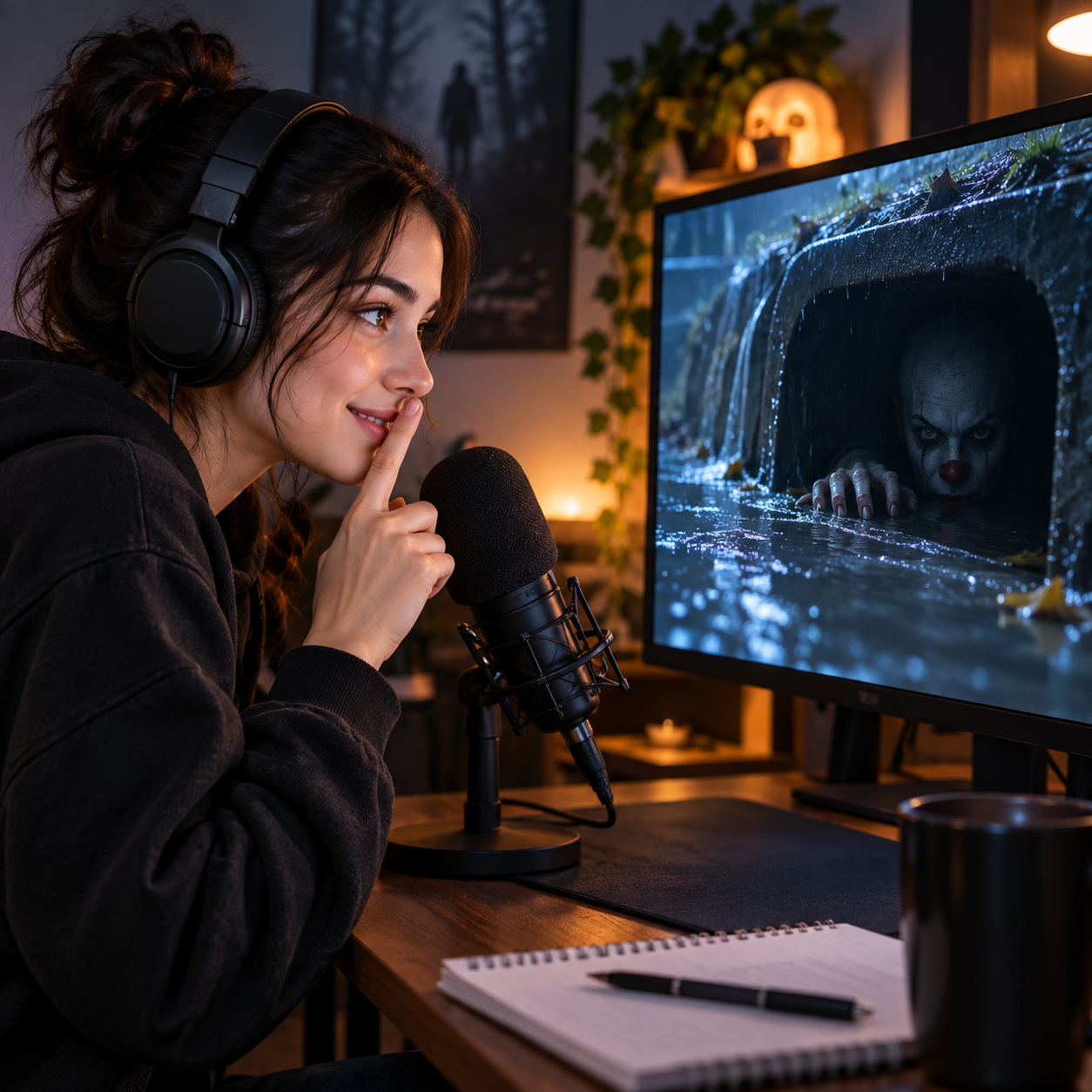 Carmen Winstead AI voice over a sewer warning short