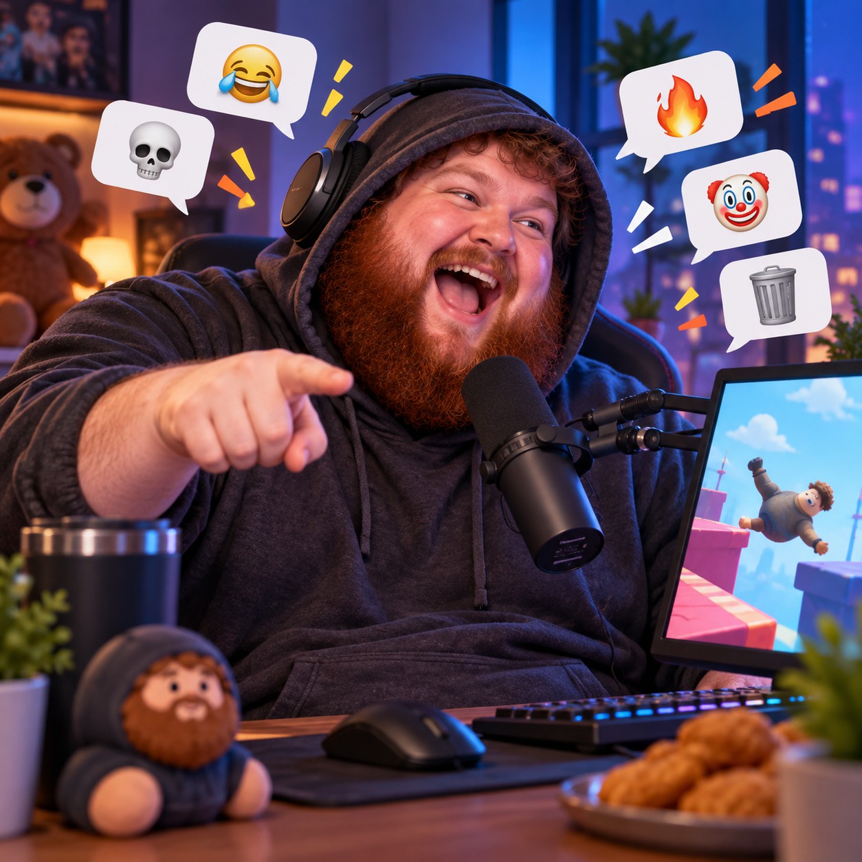 CaseOh AI voice parody roast over gaming chat