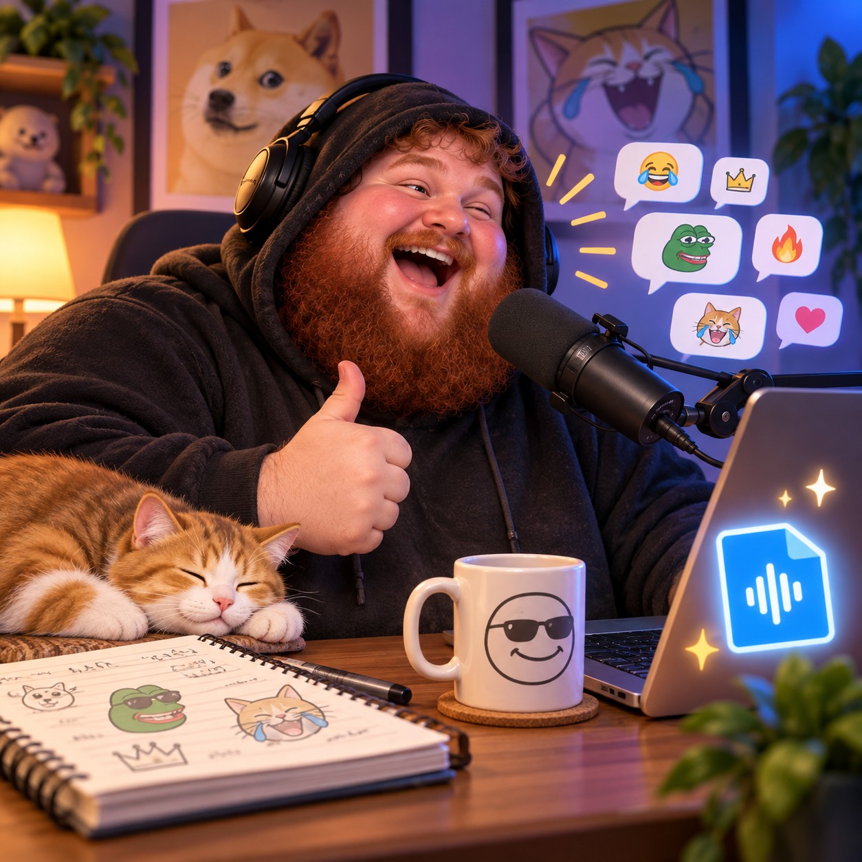 CaseOh AI voice narrating stream meme recaps