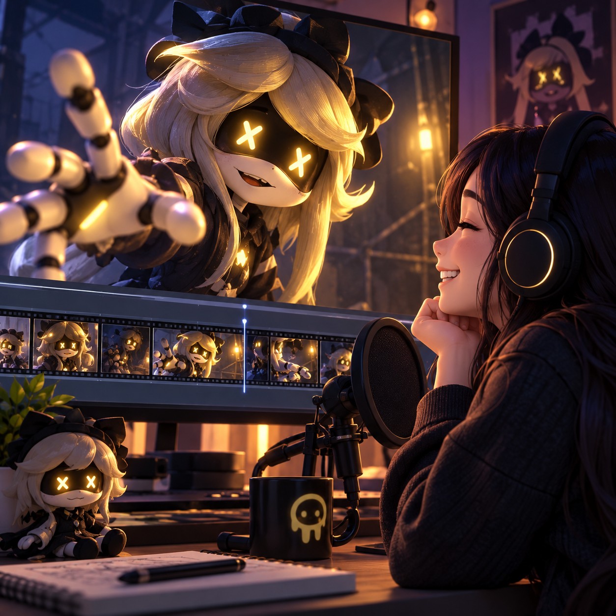 Cyn AI voice for an uncanny stage-direction fan edit