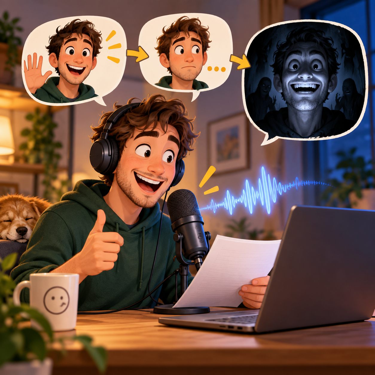 Dave Miller AI voice for horror meme setup