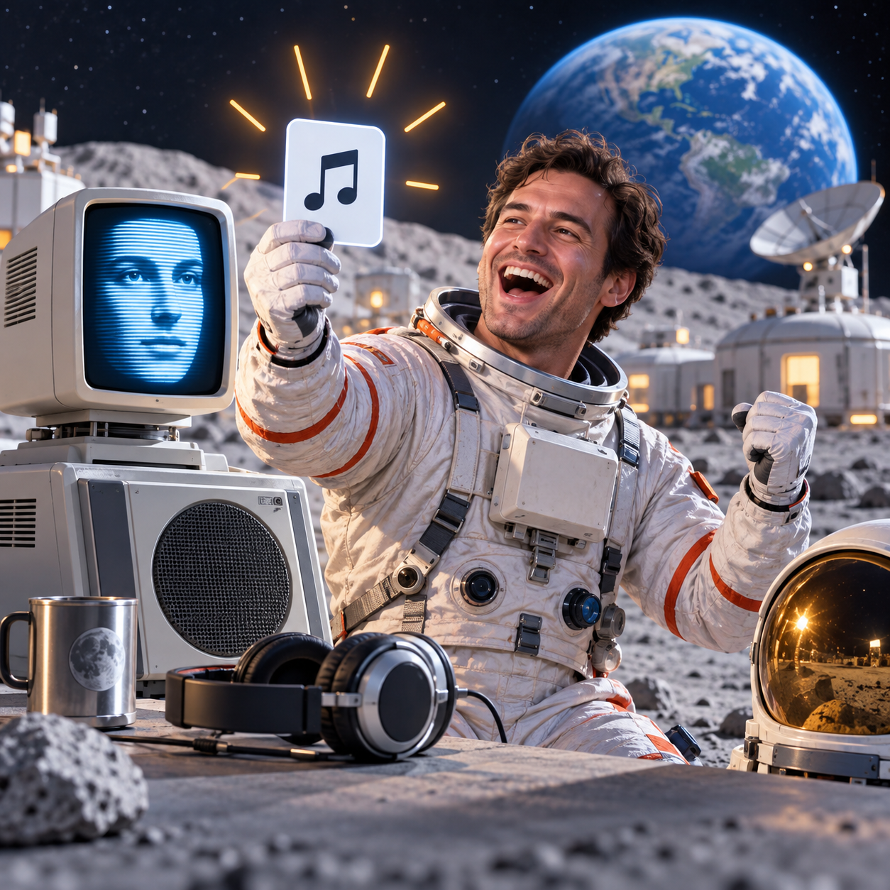 DECtalk Paul AI voice for Moonbase Alpha chant clips