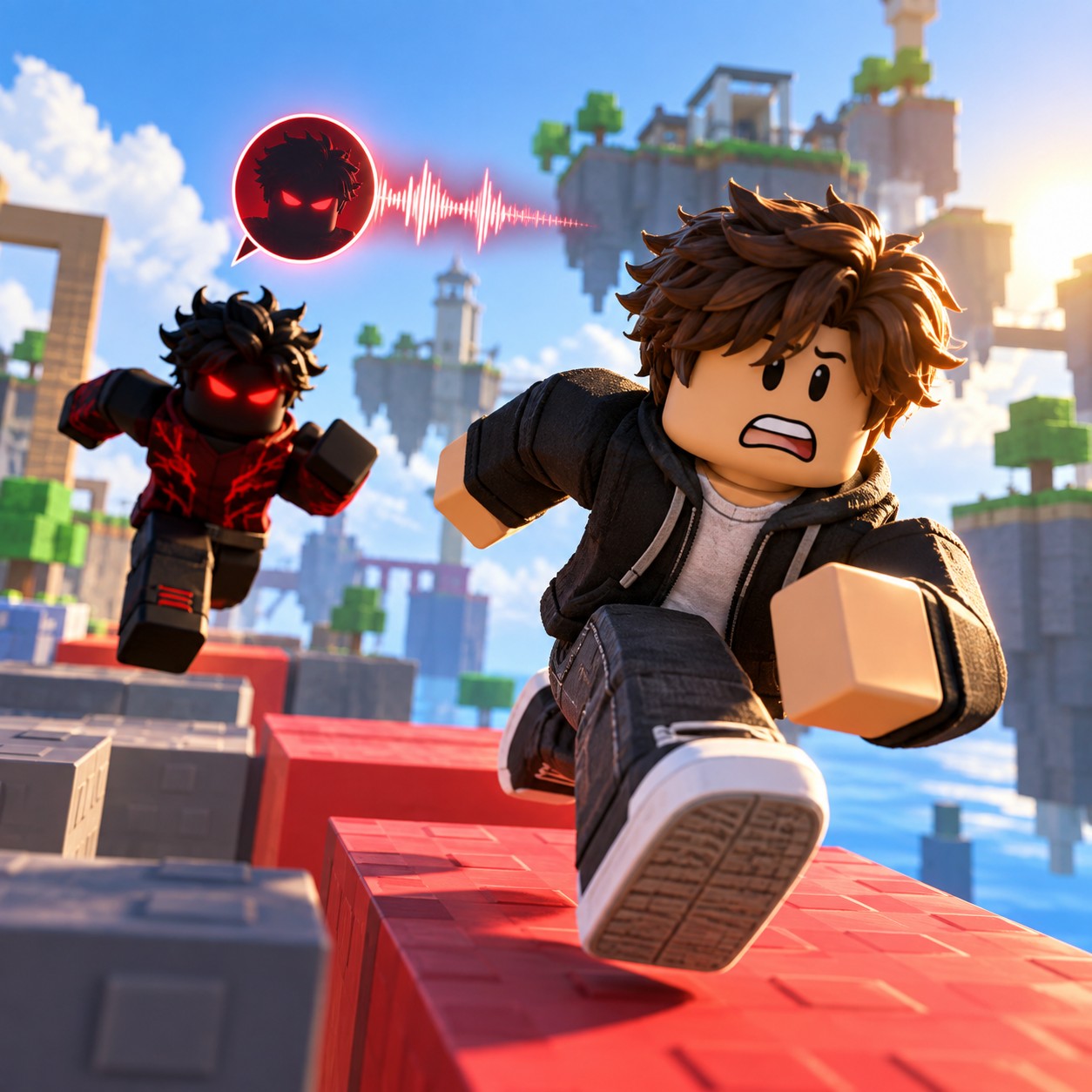 Devesto AI voice over Roblox chase edit