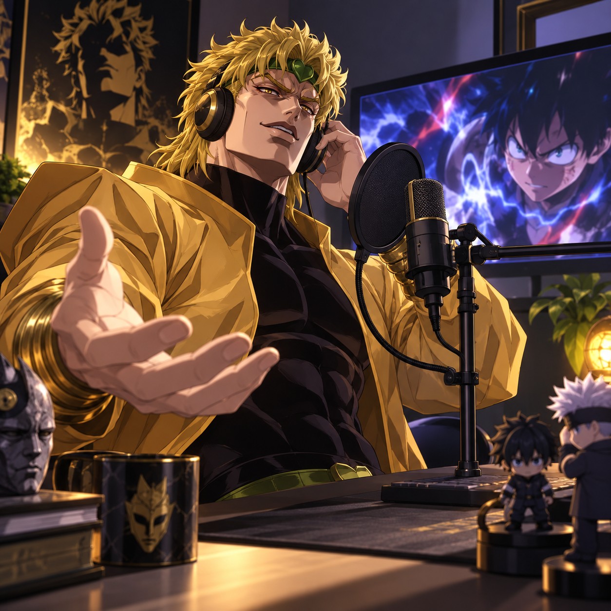 Dio Brando AI voice on dramatic YouTube opener