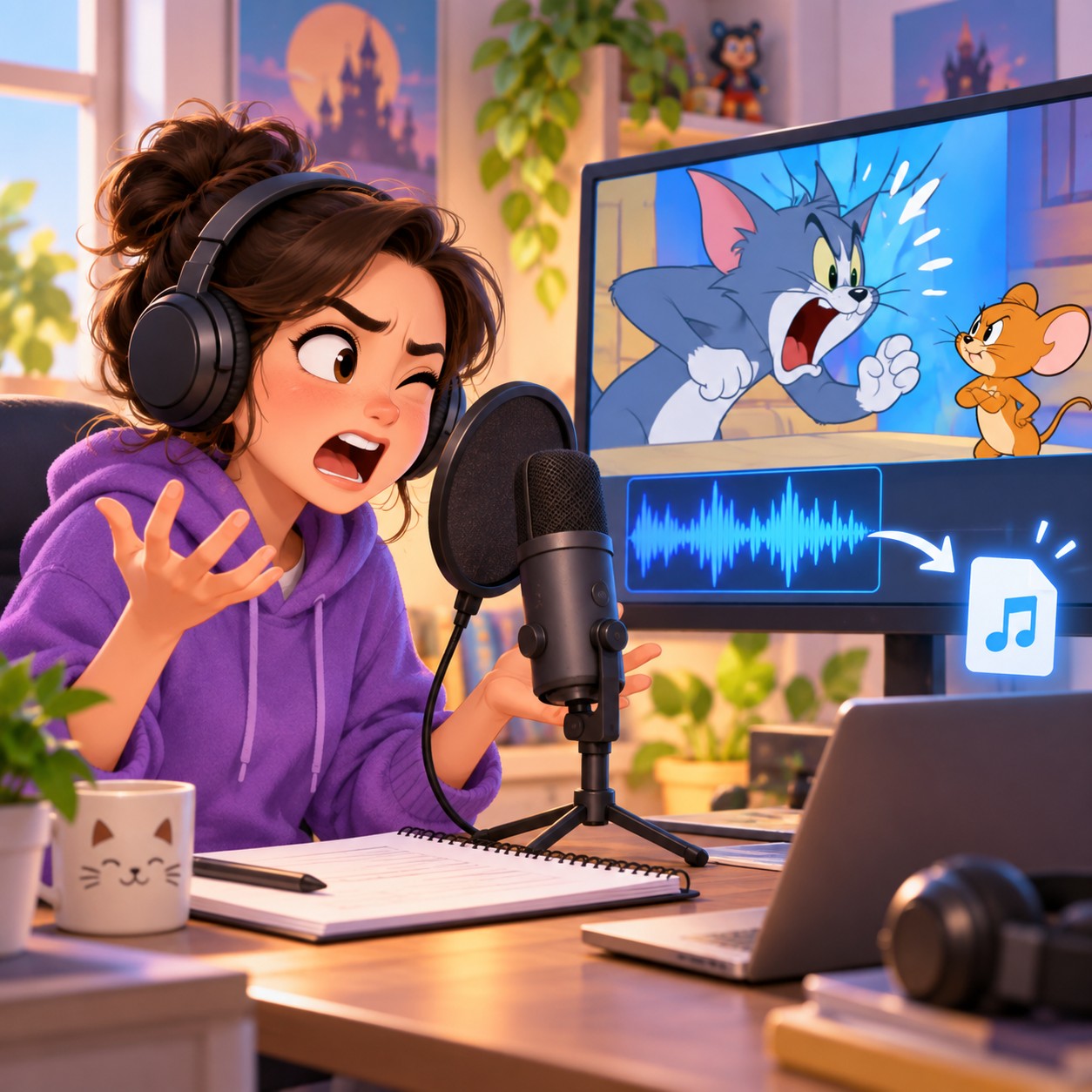 Donald Duck AI voice for partly intelligible cartoon dubs