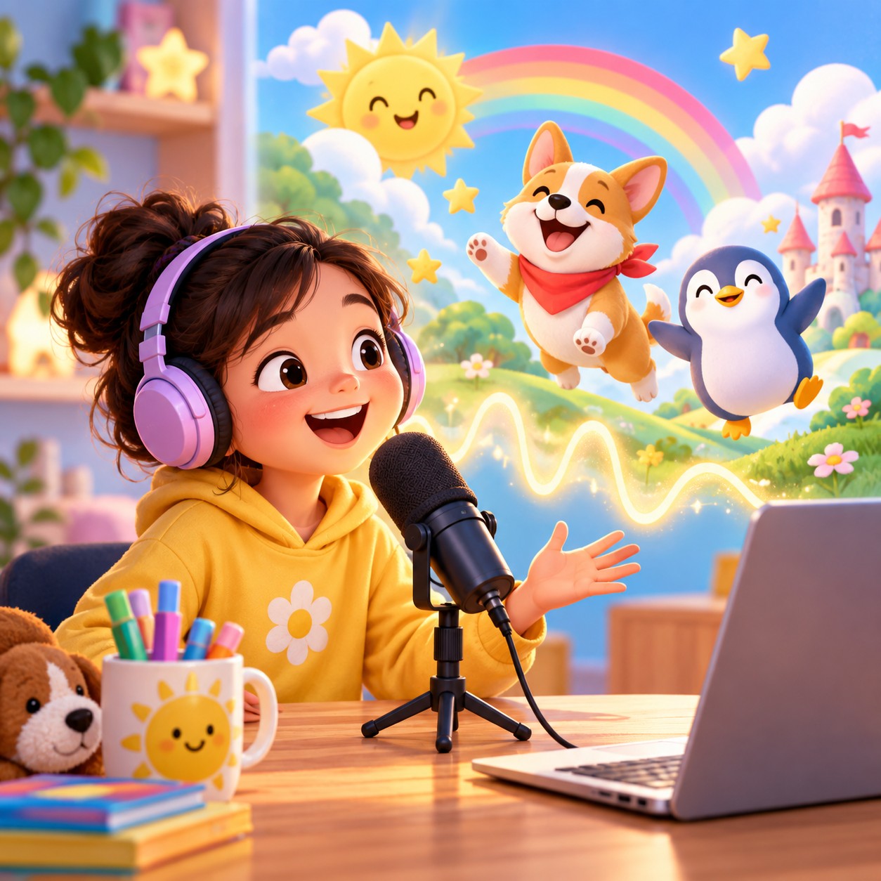 Elmo AI voice for cheerful kids channel bumpers