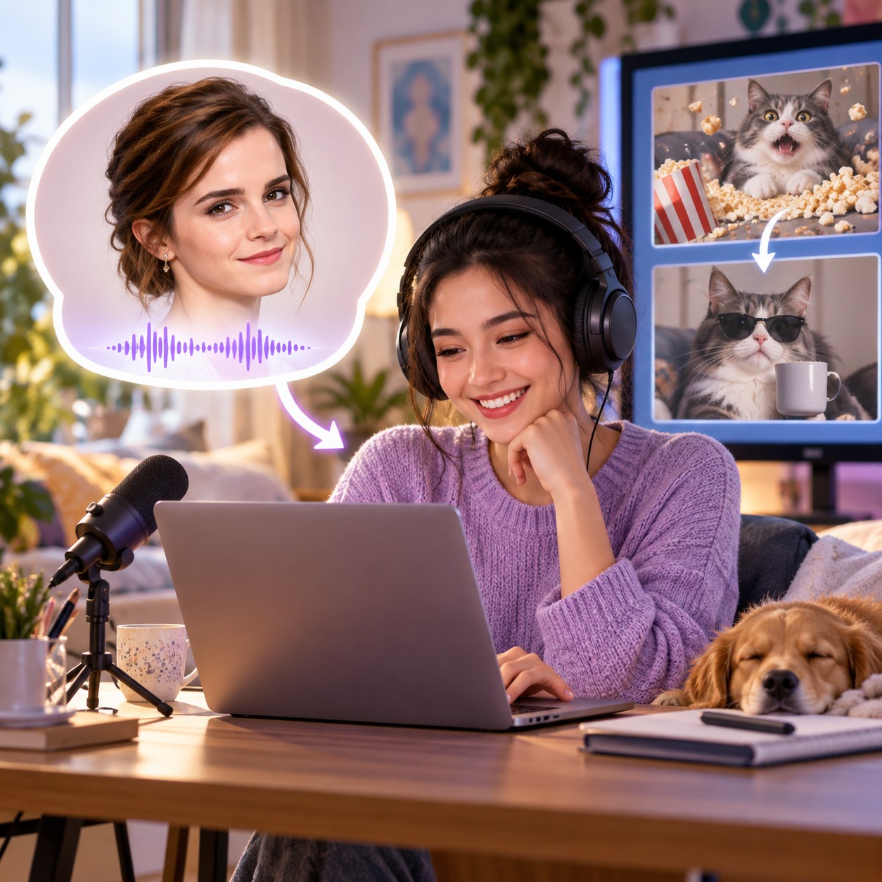 Emma Watson AI voice for poised meme replies
