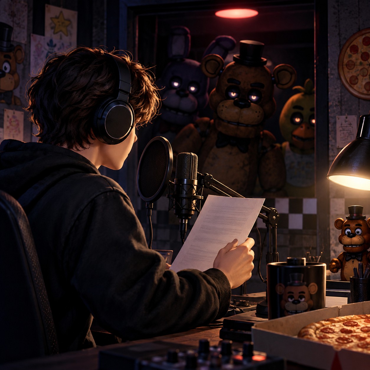 Five Nights at Freddy's AI voice for pizza restaurant shift alerts