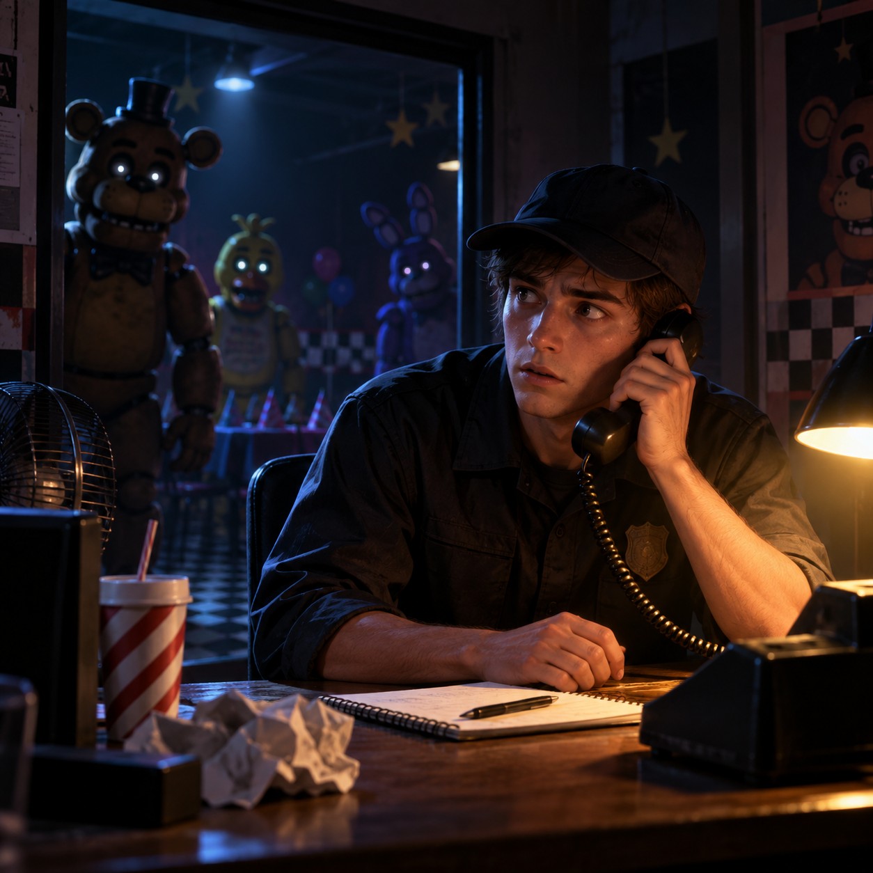 Five Nights at Freddy's AI voice for night guard phone logs