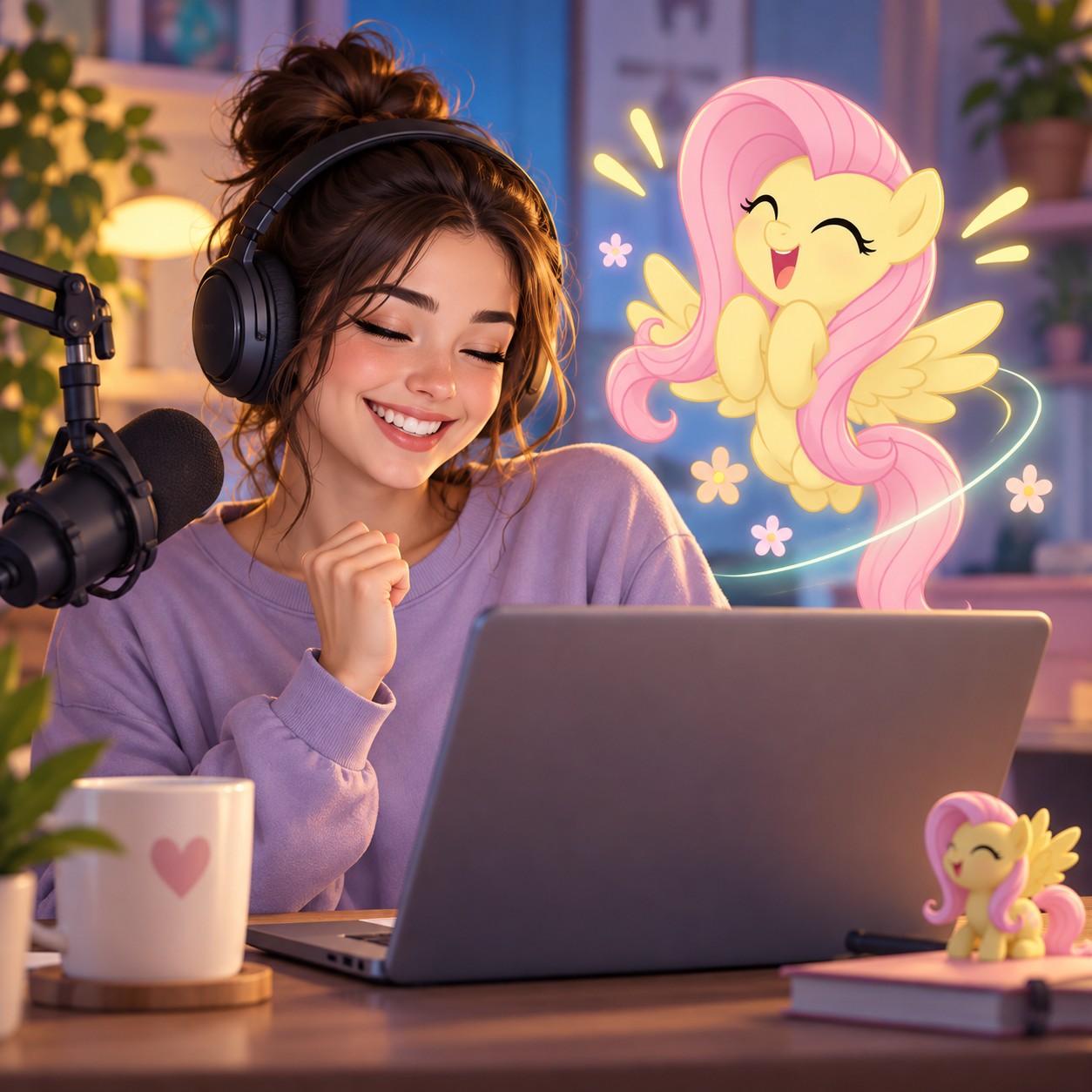 Fluttershy AI voice for tiny cheer meme reactions