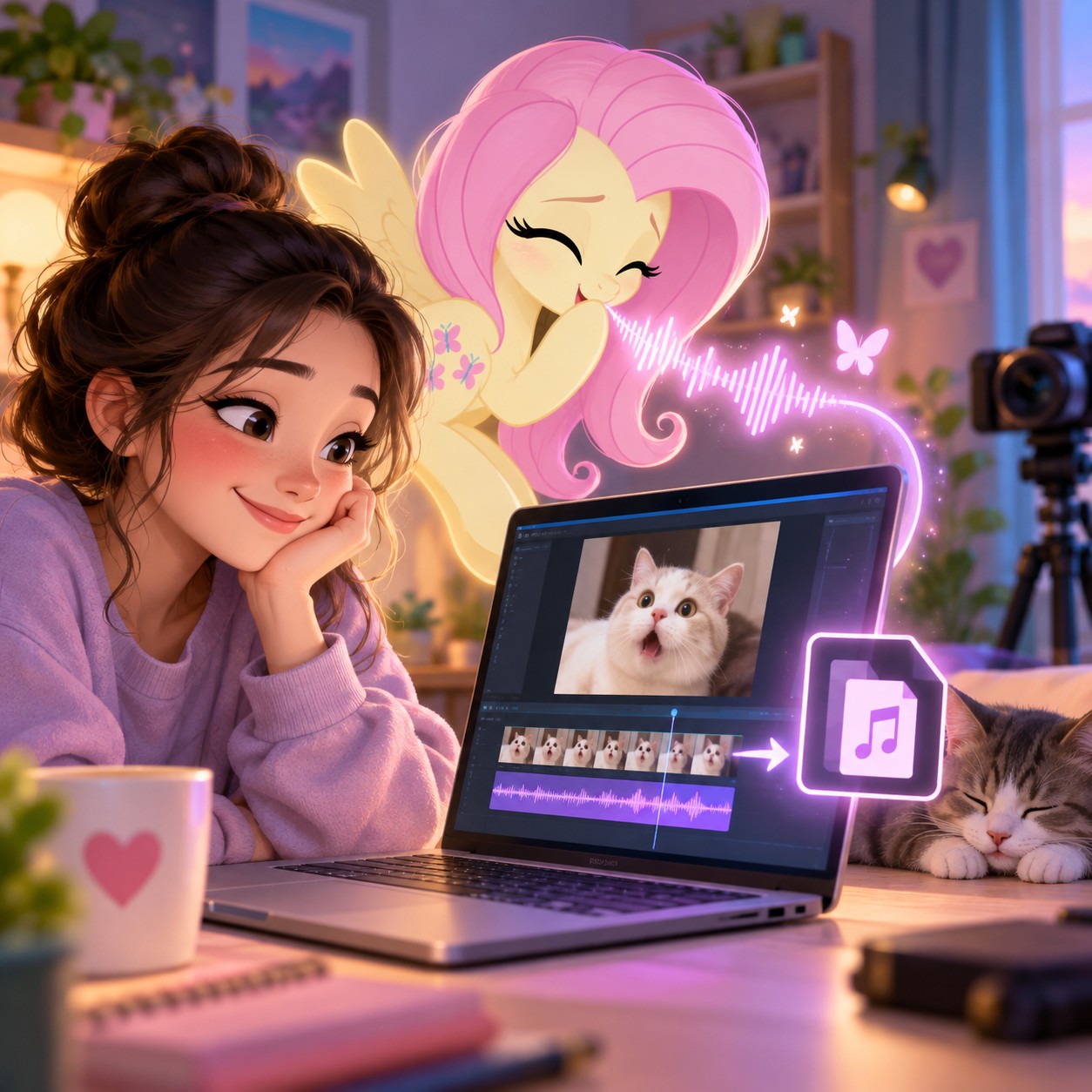 Fluttershy AI voice reading quiet meme captions