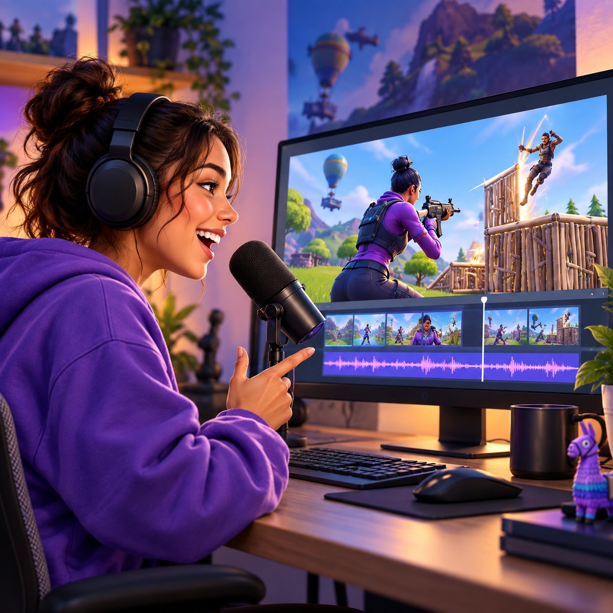 Fortnite AI voice for a game mode recap