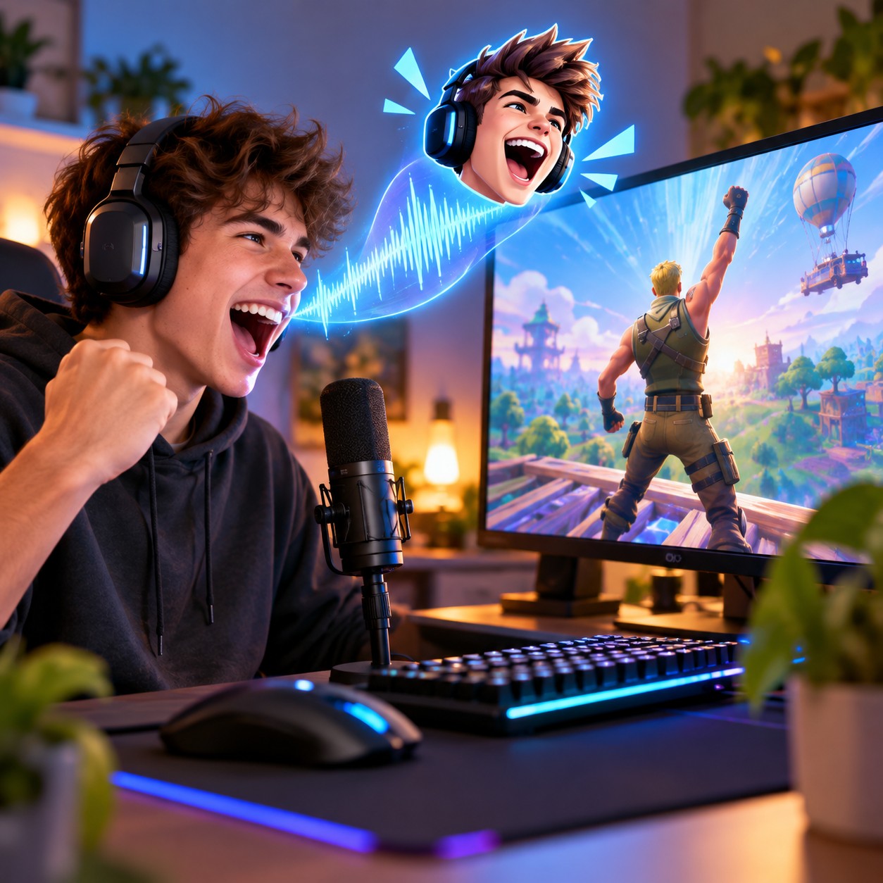 Fortnite AI voice on a meme reply edit