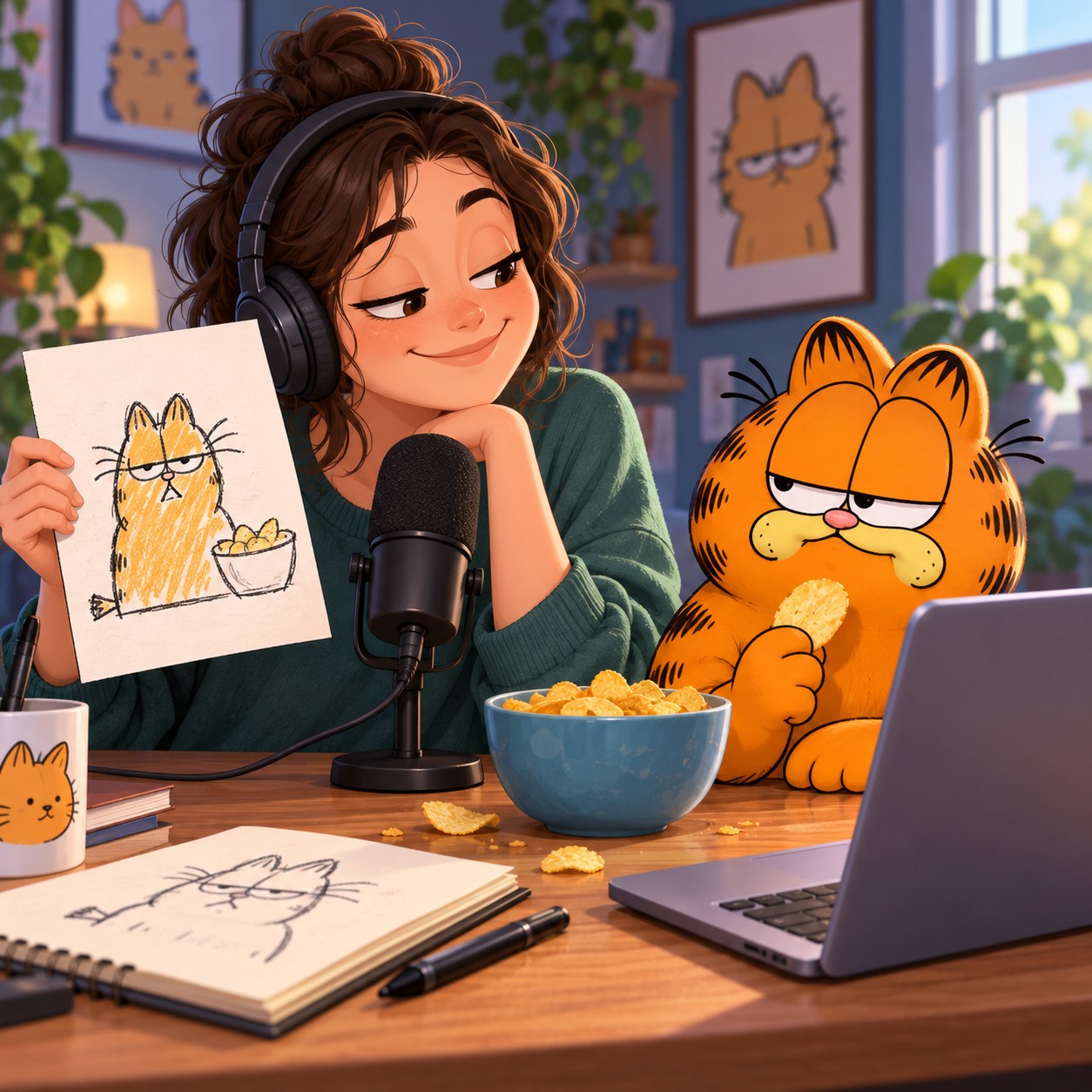 Garfield AI voice for rough parody redraw