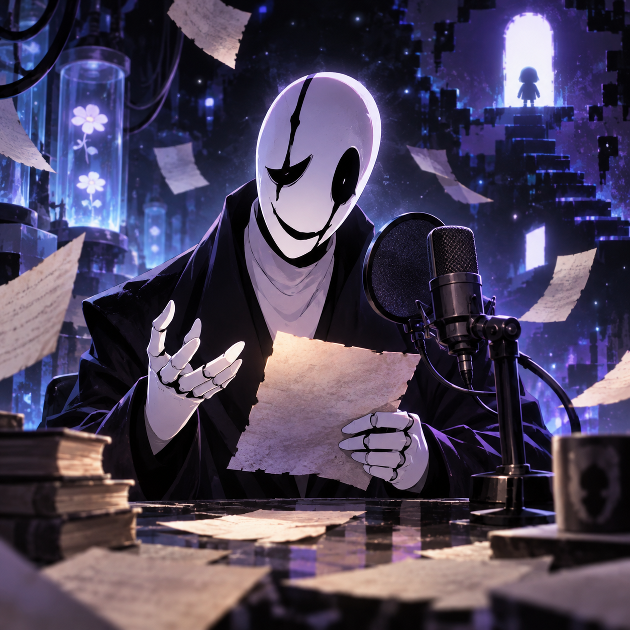 Gaster AI voice for hidden scientist monologues