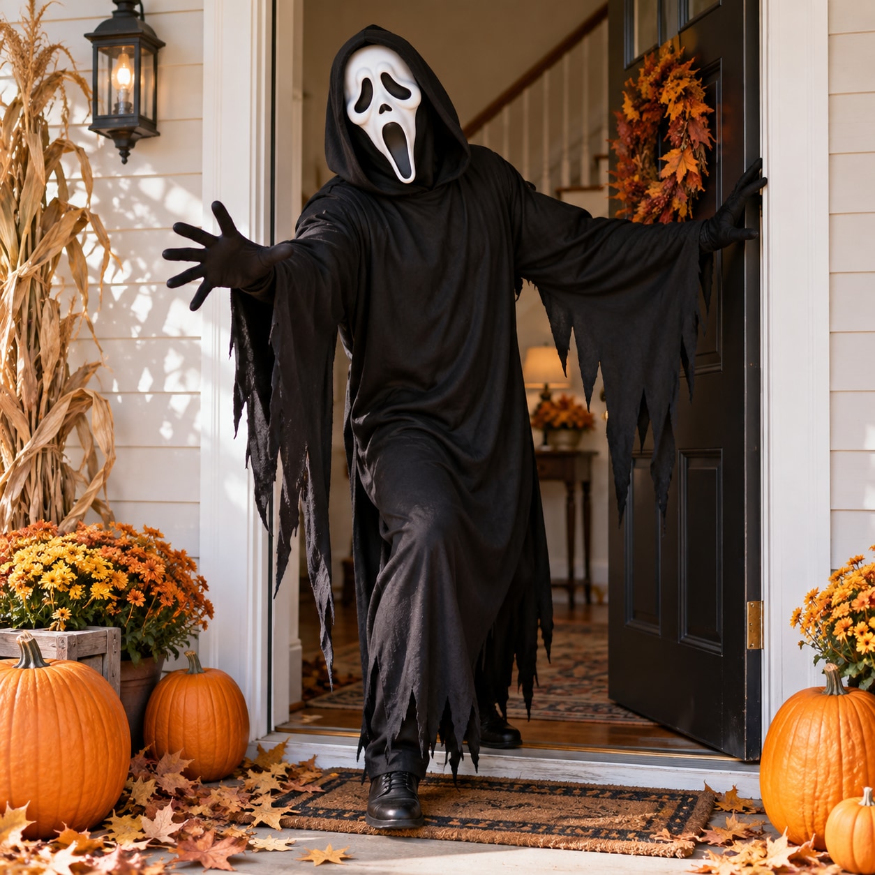 Ghostface AI voice paired with Halloween mask reel