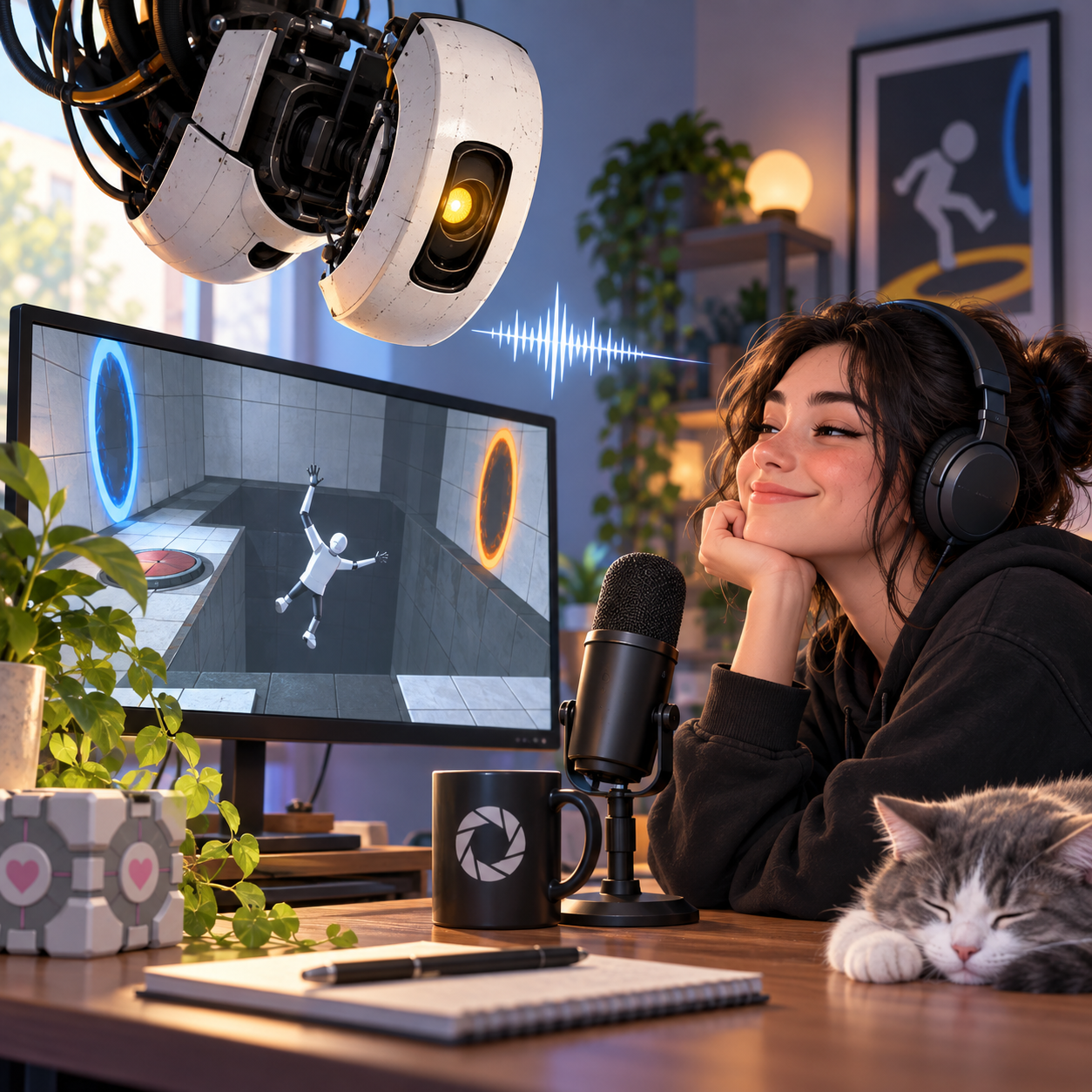 GLaDOS AI voice narrating robotic meme videos