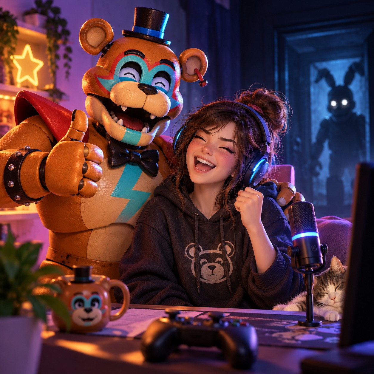 Glamrock Freddy AI voice for Superstar reaction clips