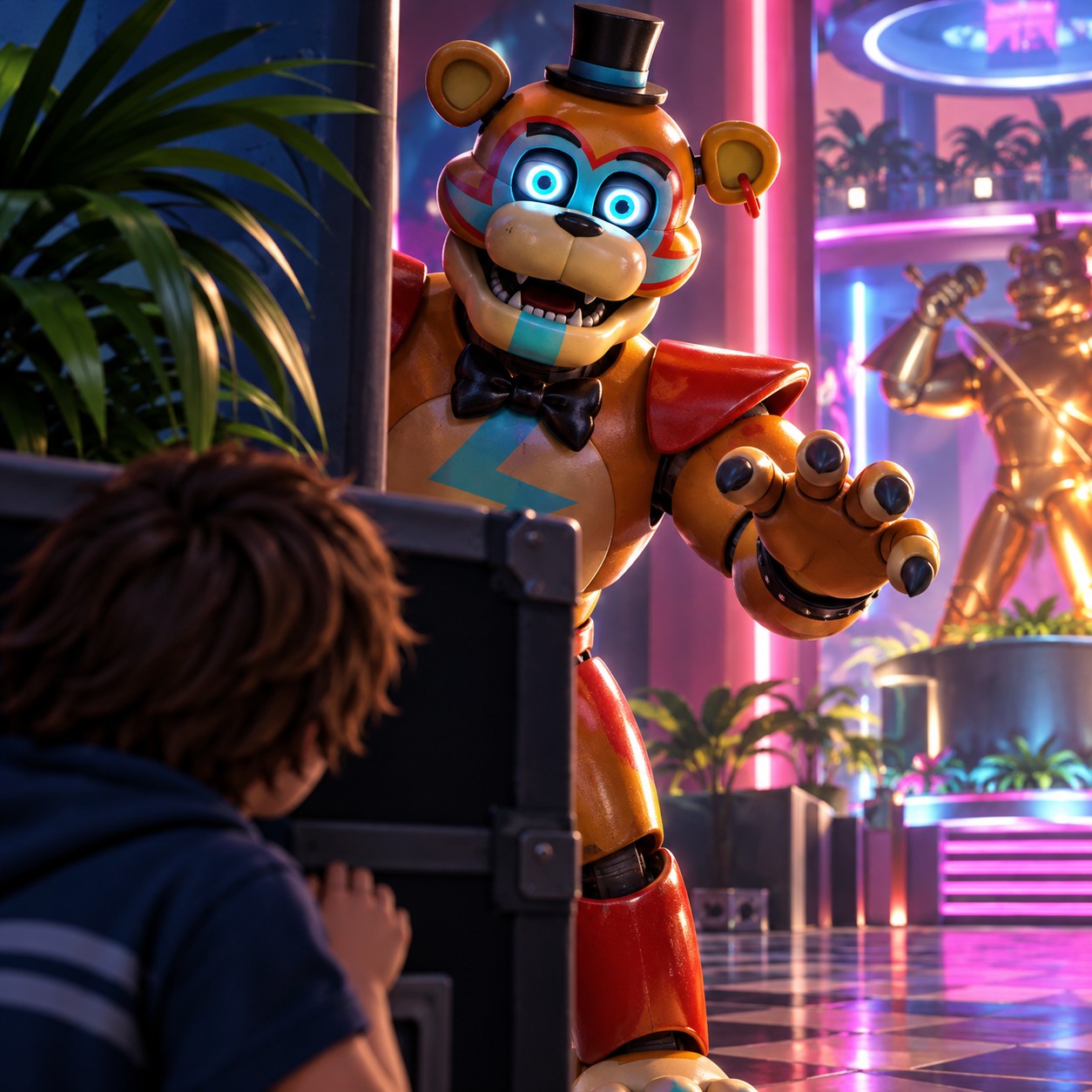 Glamrock Freddy AI voice for Security Breach fan scenes