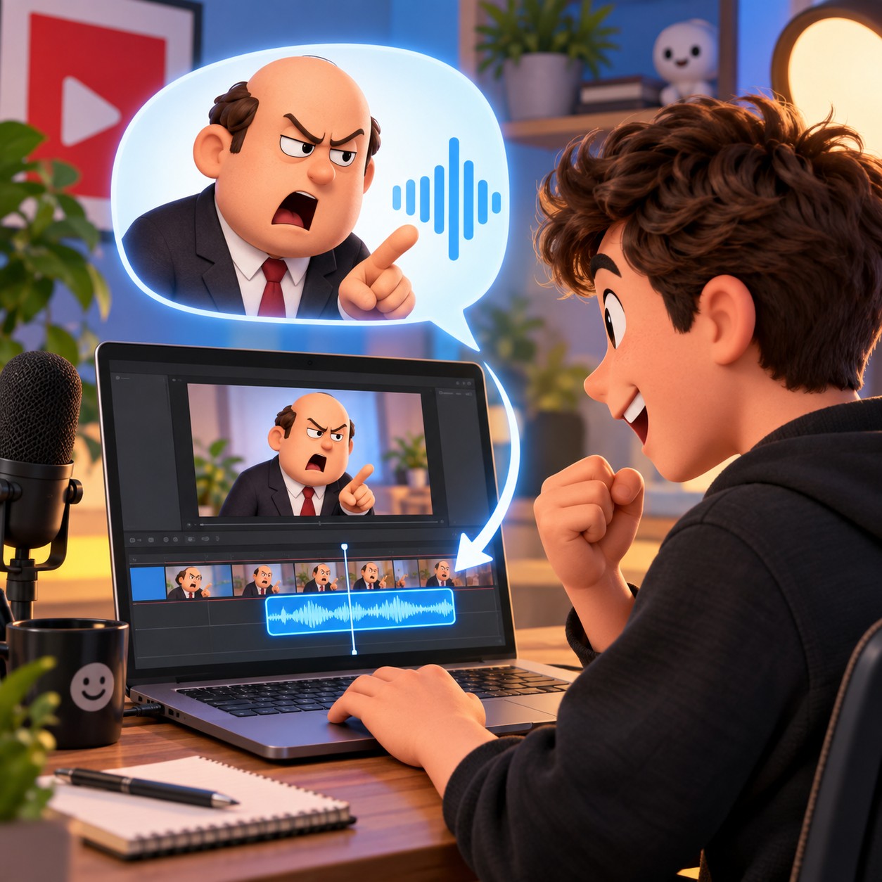 GoAnimate Boris AI voice for YouTube comedy replies