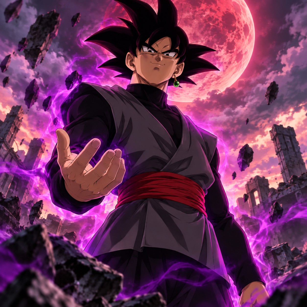 Goku Black AI voice for dramatic anime roleplay edits
