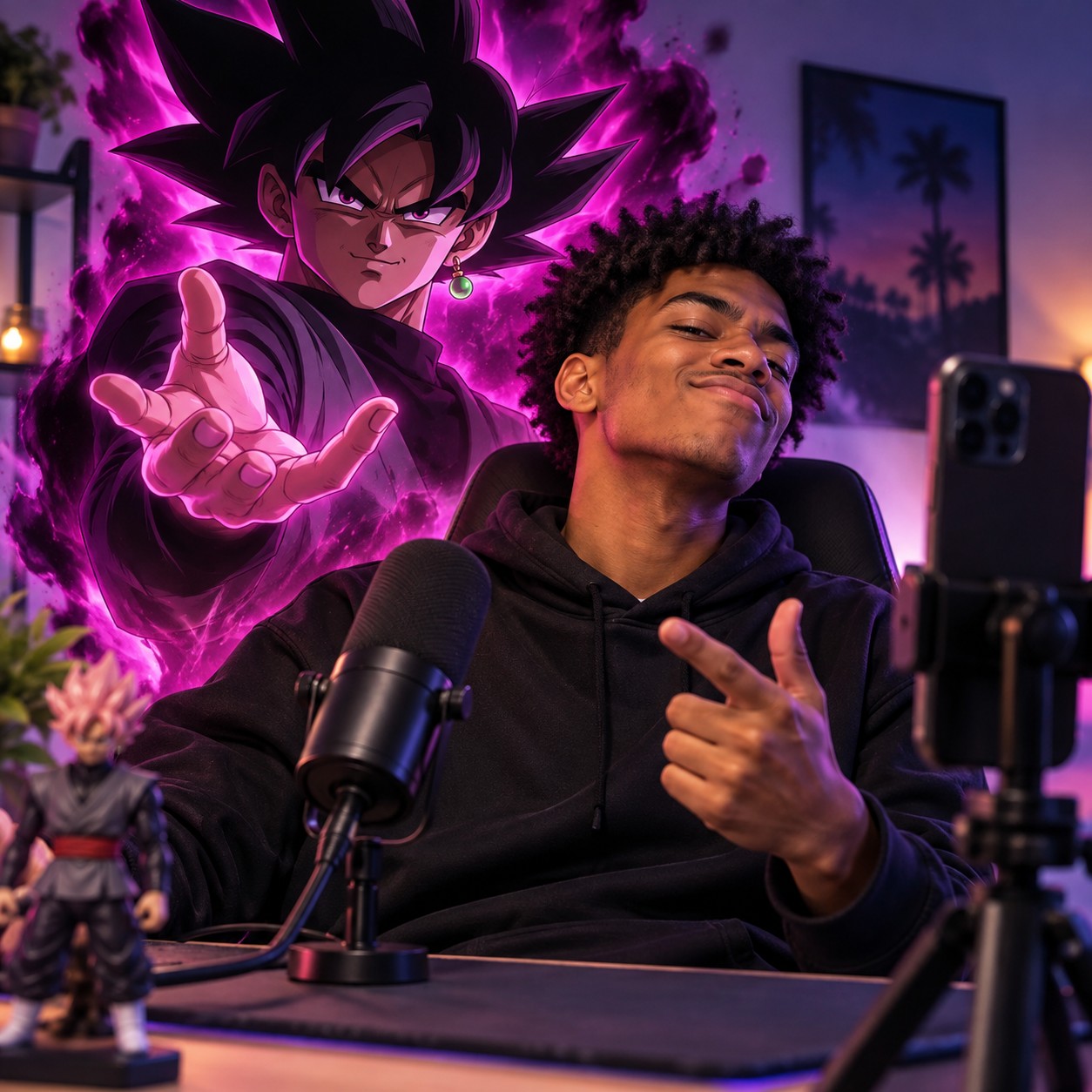Goku Black AI voice used for raspy meme replies