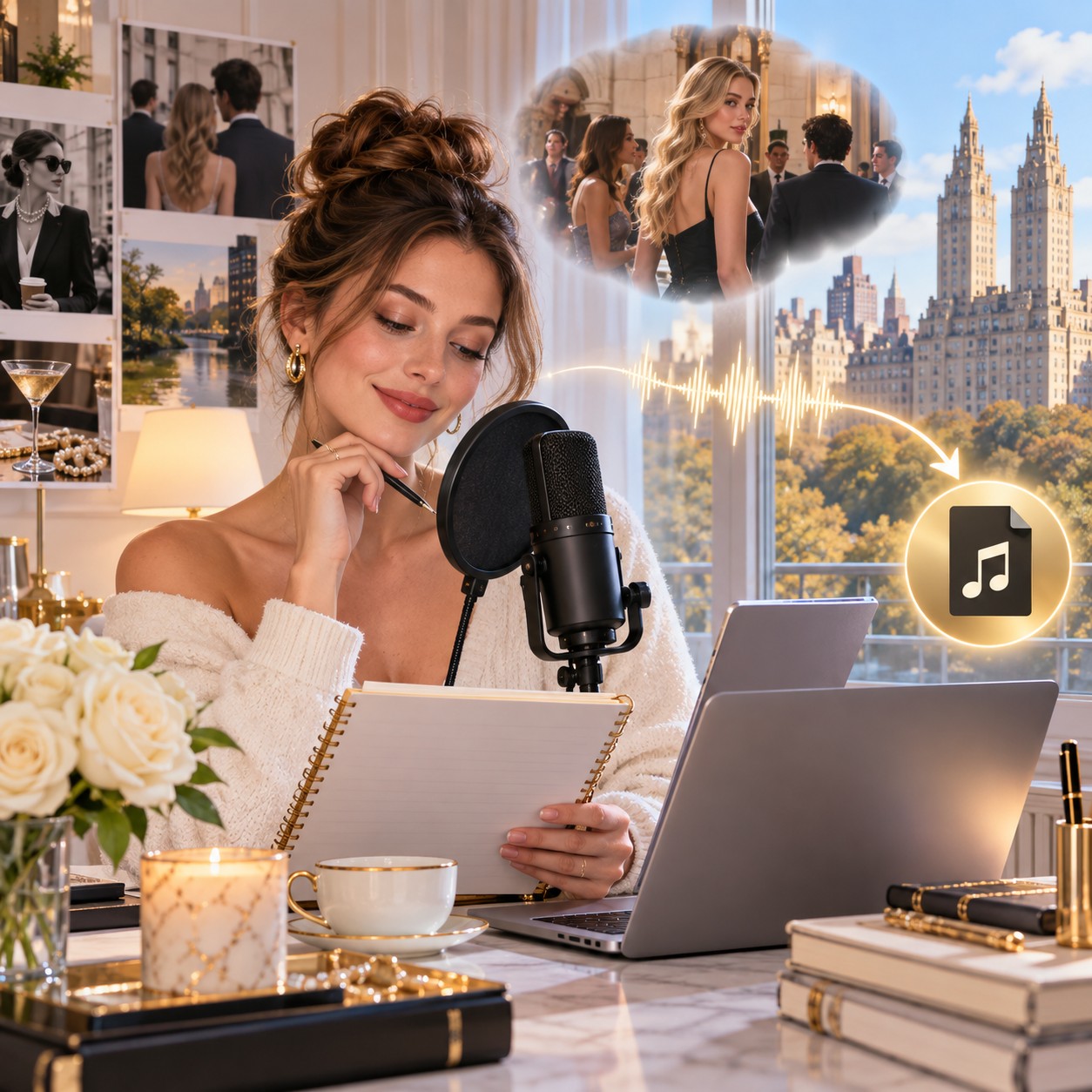 Gossip Girl Narrator AI voice for Upper East Side recap edits