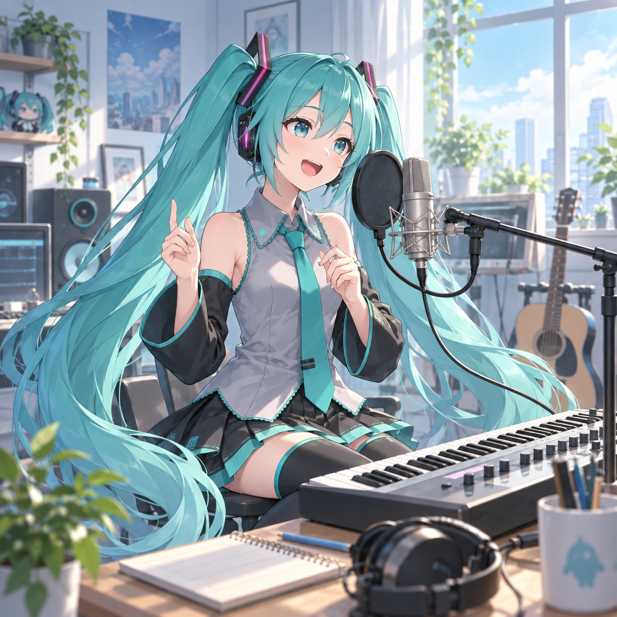 Hatsune Miku AI voice for virtual idol song sketching
