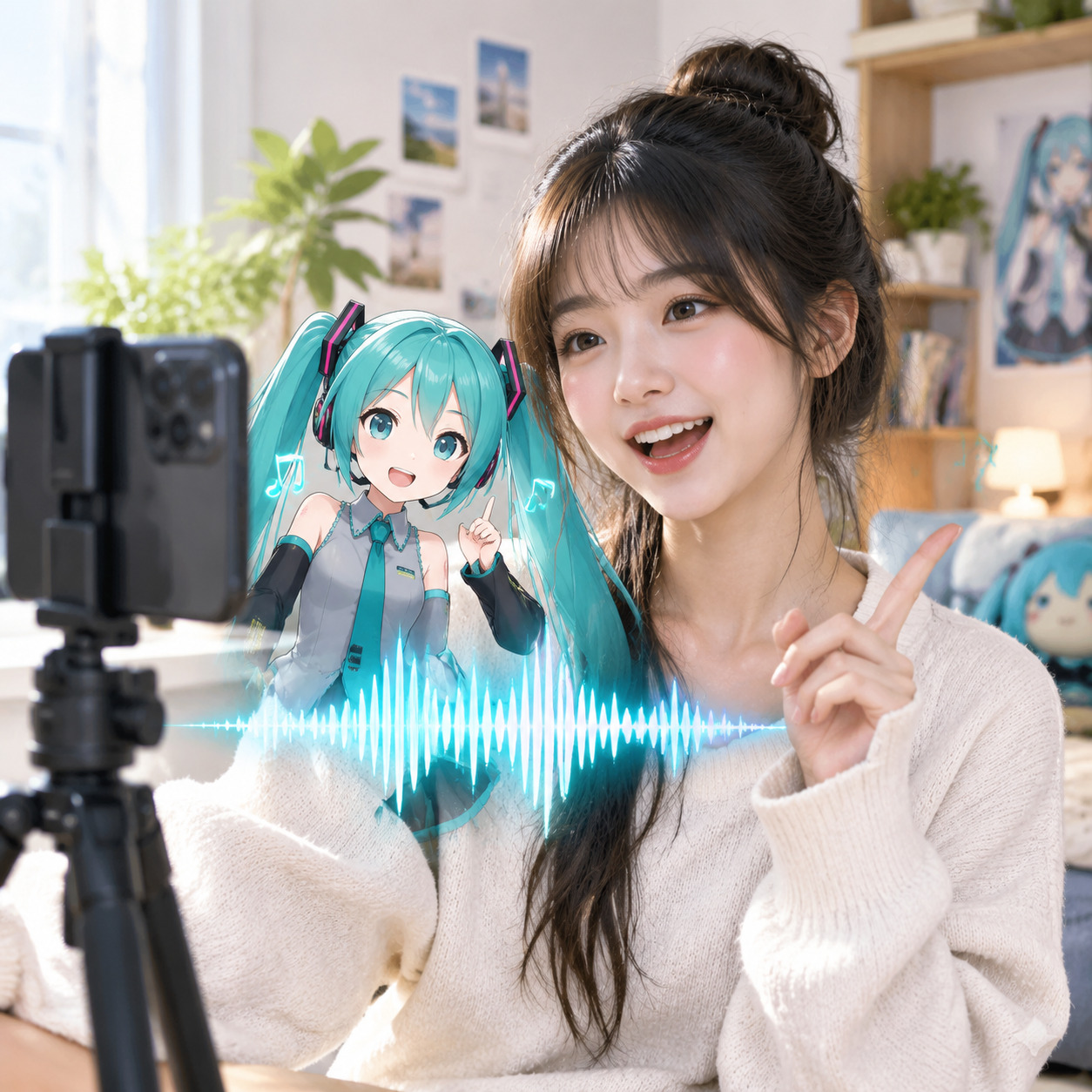 Miku AI voice used for a short form social video voiceover