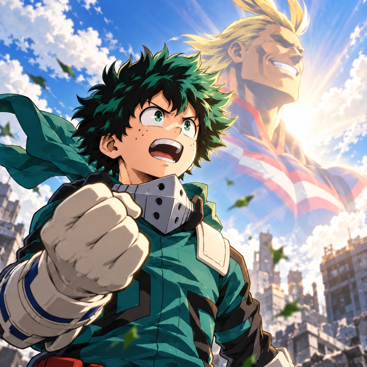 Izuku Midoriya AI voice for a fan animatic catchphrase scene