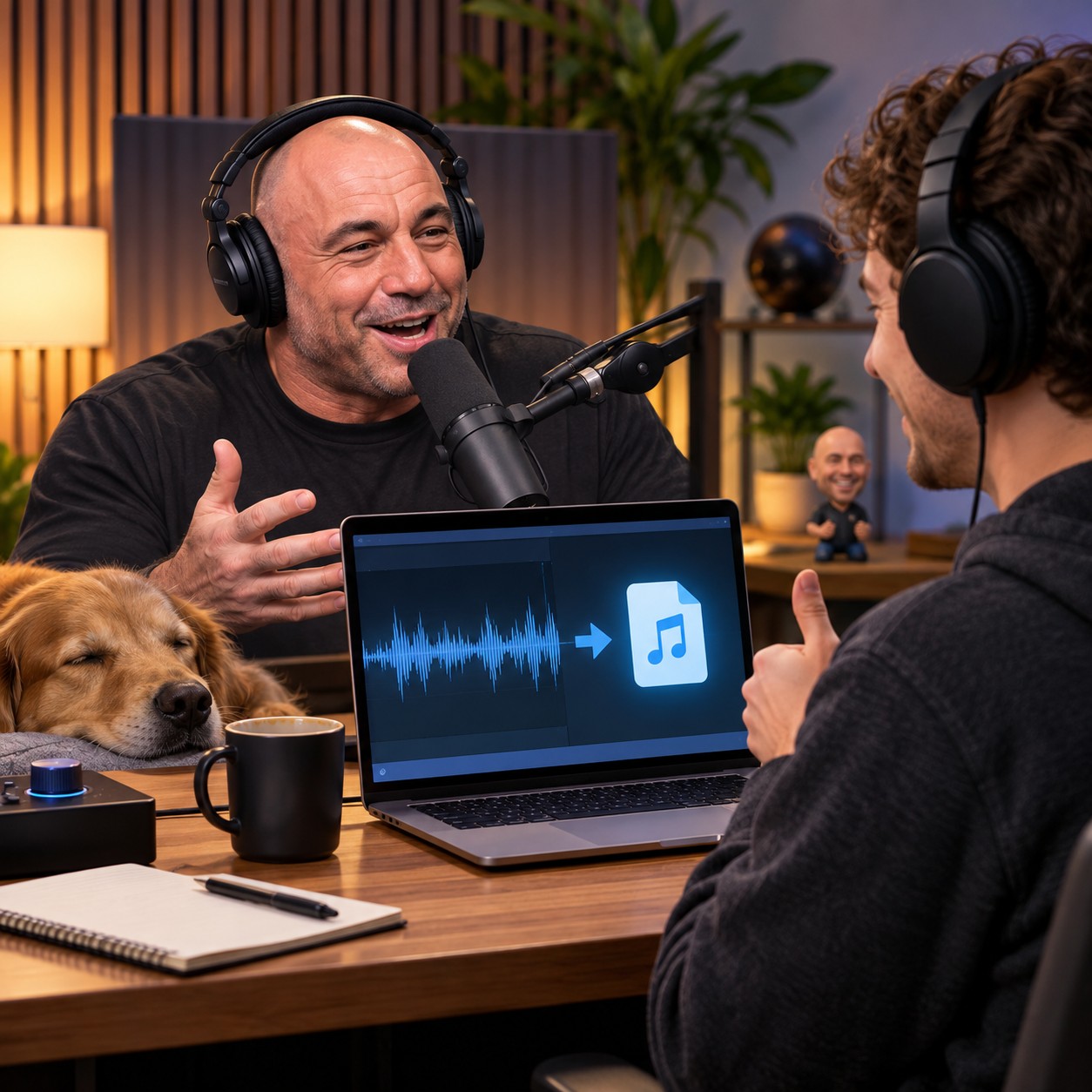 Joe Rogan AI voice for a parody podcast intro and private comedy edit