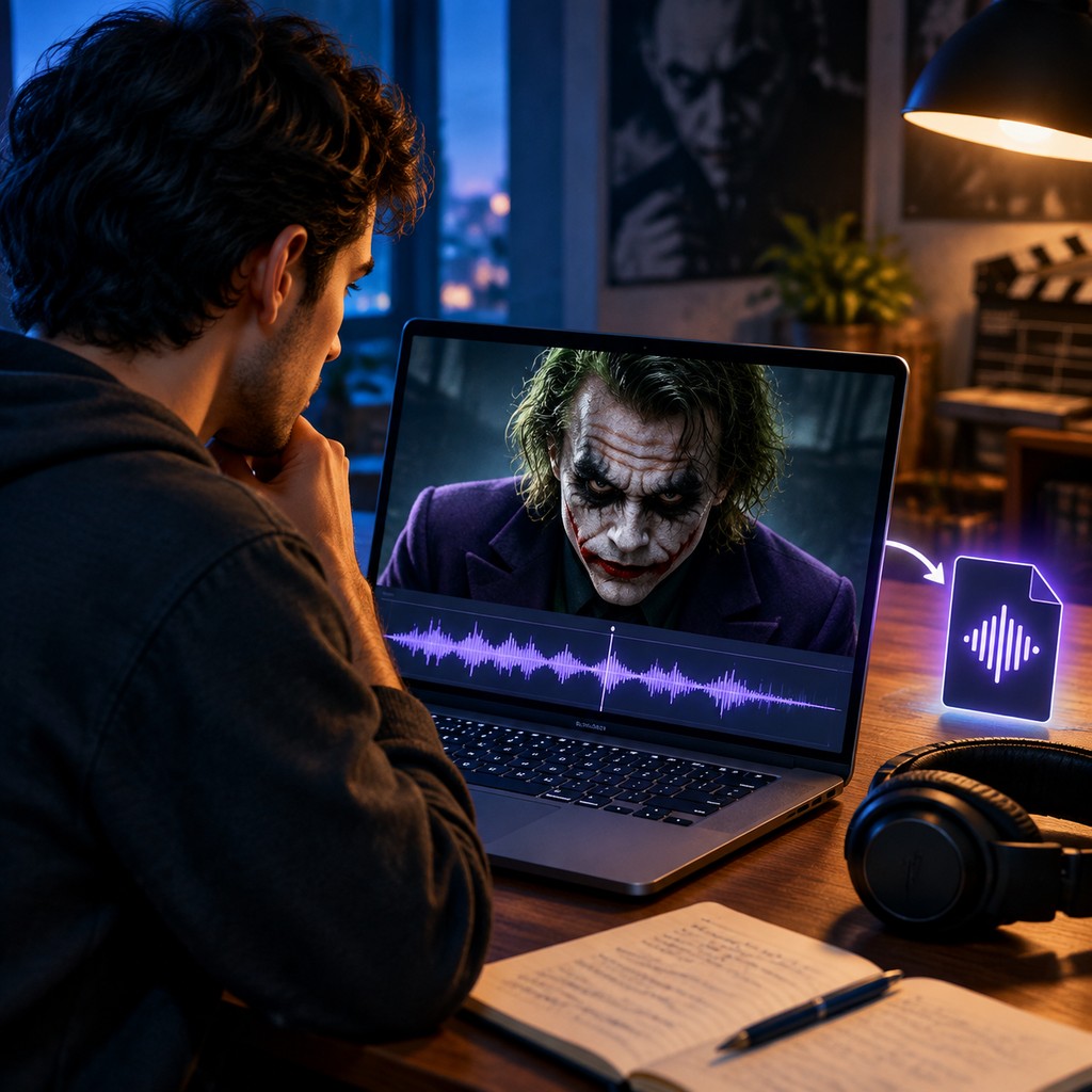 Joker AI voice for raspy villain reel